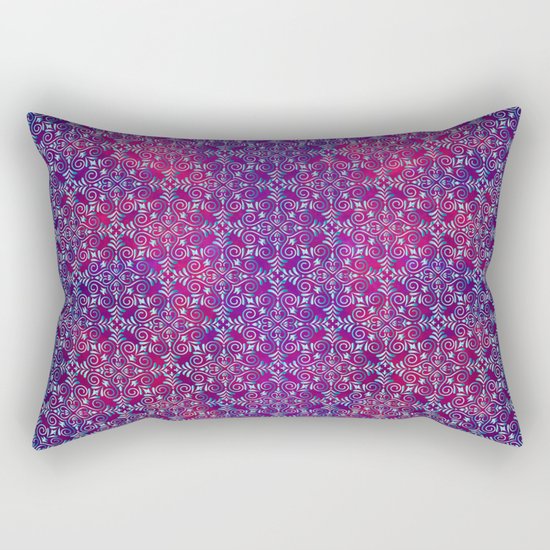 Turkish blue arabesques Rectangular Pillow