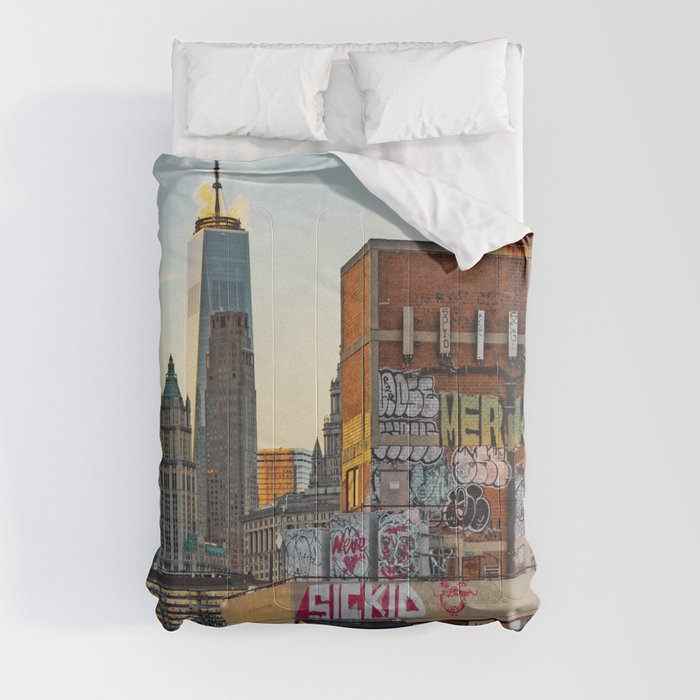 New York City | Colorful Night in NYC Comforter