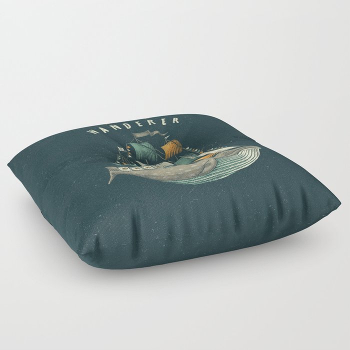 Whale | Petrol Grey Floor Pillow