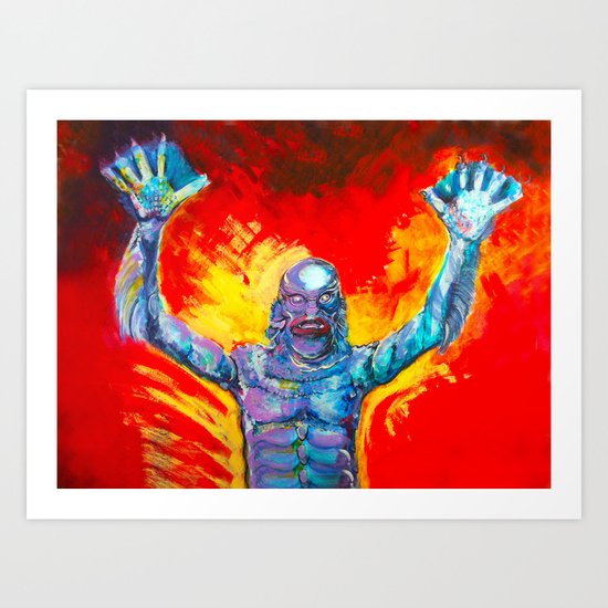 Creature From The Black Lagoon Art Print