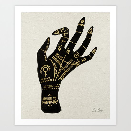 Palmistry Art Print by Cat Coquillette | Society6 Palmistry Art Print by Cat Coquillette | Society6