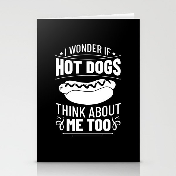 Hot Dog Chicago Style Bun Stand American Stationery Cards
