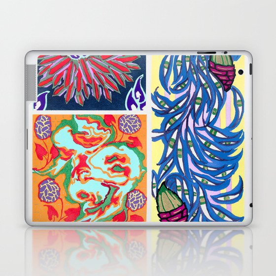 Seguy. Floral colorful background, vintage art deco & art nouveau background, plate no. 18 (Reproduction) Laptop & iPad Skin