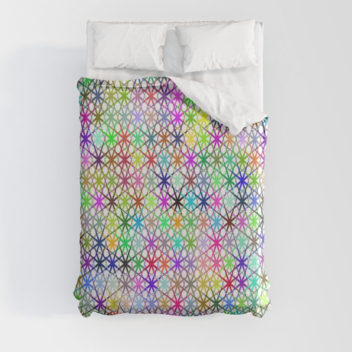 Abstract Prismatic Geometric Background. Duvet Cover