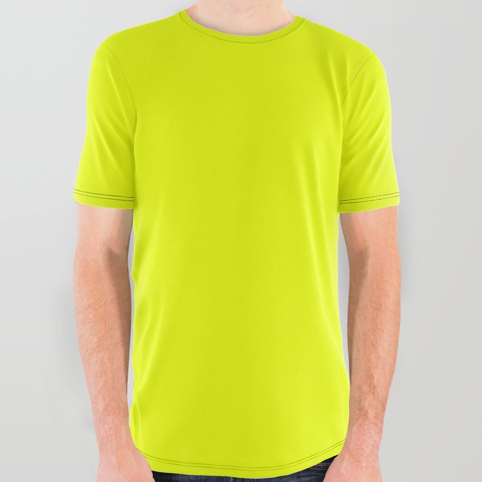 Neon Yellow Bug Out Bag Design All Over Graphic Tee by