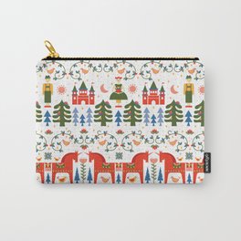 Scandinavian Fairytale - Green + Red Carry-All Pouch