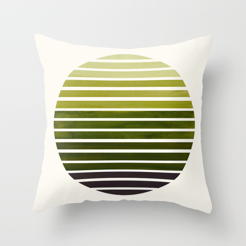 Olive Green Mid Century Modern Minimalist Scandinavian Colorful