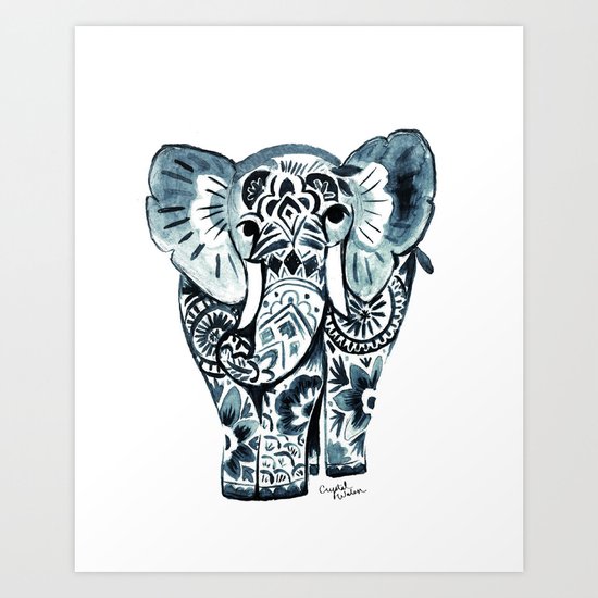 Nadia Elephant Art Print