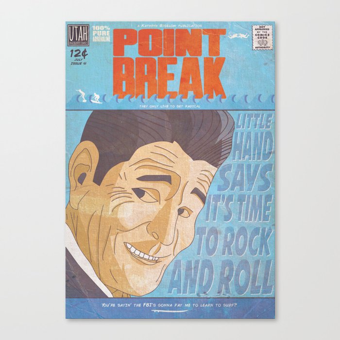 Point Break Comic Style Print Canvas Print