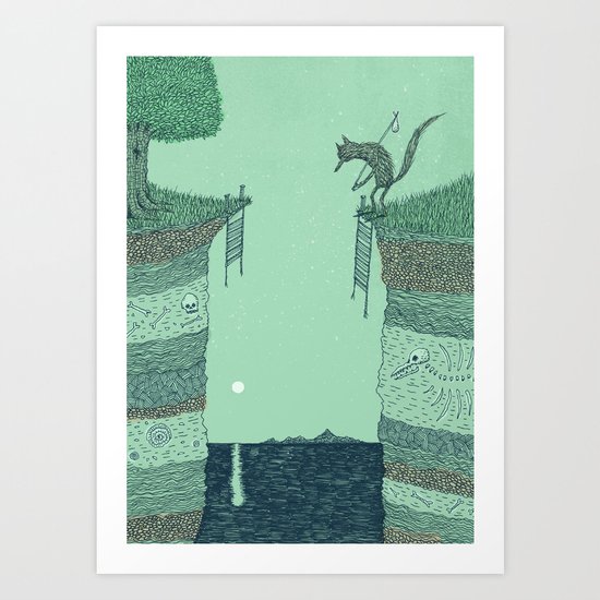 'Broken Bridge' (Colour) Art Print
