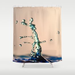 Water drops colliding Shower Curtain