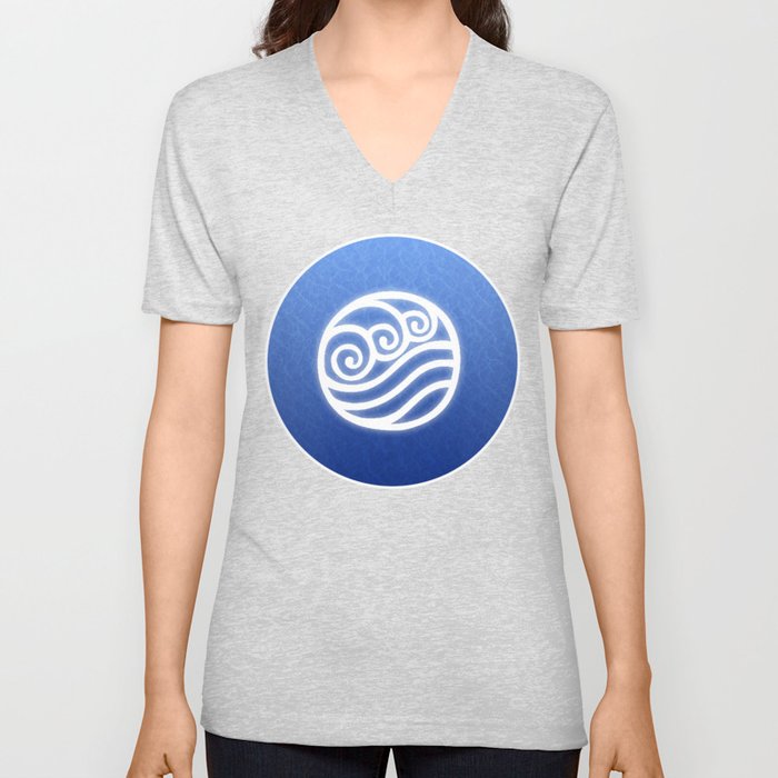 Avatar Water Bending Element Symbol V Neck T Shirt