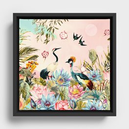 Landscapes of birds in paradise 2 Framed Canvas
