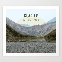 Glacier National Park Print Art Print