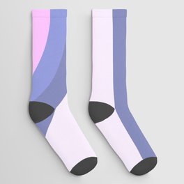 Very Peri Rainbow on Pink Socks