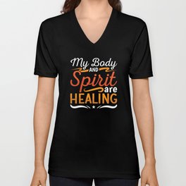 Mental Health My Body And Spirit Anxie Anxiety V Neck T Shirt