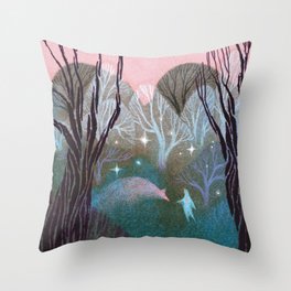 Spirits in the Forest Throw Pillow