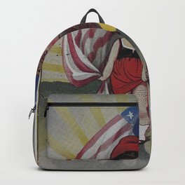 An Adorable Kiss Under American Flag - Simpathy Peace Usa & Russia Backpack