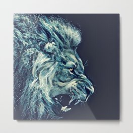 Water Lion Metal Print