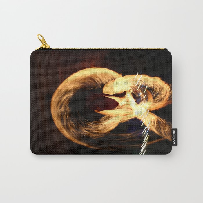 Fire flames on Abstract art black Carry-All Pouch