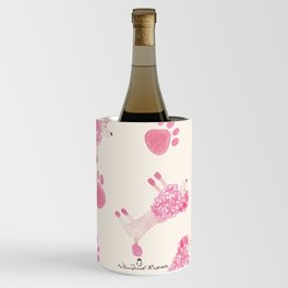 Pink Poodles | Watercolour | Dogs | Pattern Wine Chiller