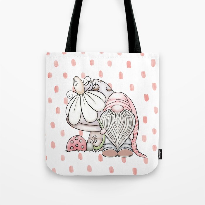 Pink Gnome Tote Bag