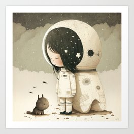 Little Astronaut Art Print