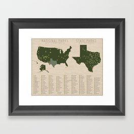 US National Parks - Texas Gerahmter Kunstdruck