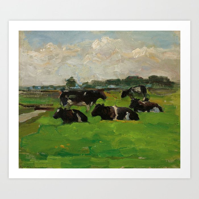 Landscape With Group Of Five Cows (circa 1901-02) Piet Mondrian Art Print