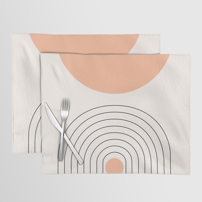 Mid century abstract pattern 16 Placemat