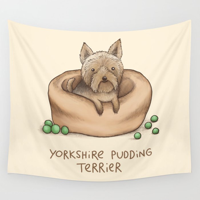 Yorkshire Pudding Terrier Wall Tapestry