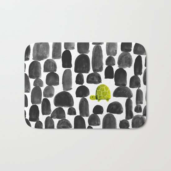 Turtle in Stone Garden Bath Mat