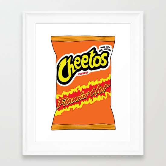 Flamin Hot Cheetos Illustration Framed Art Print By Lunadelrey Society6