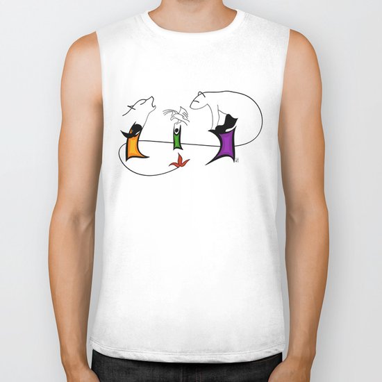 Three ghosts Biker Tank