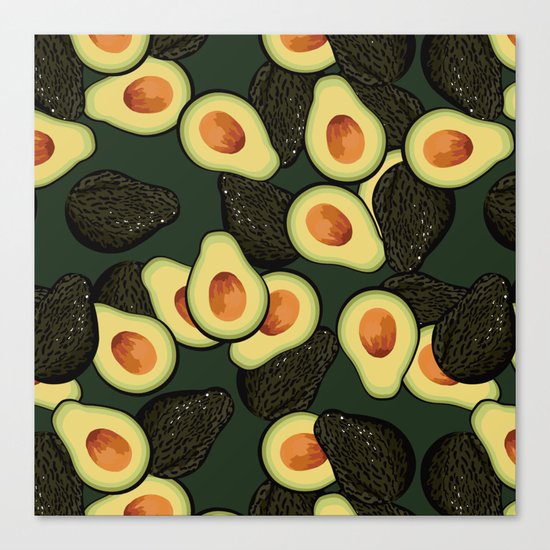 Avocado Pattern Canvas Print
