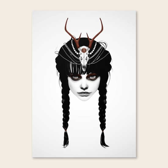 Wakeful Warrior - In Red Canvas Print