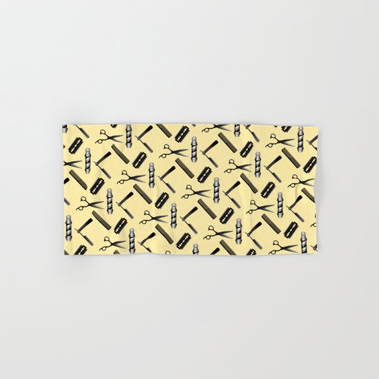 Barber Shop Pattern Hand & Bath Towel