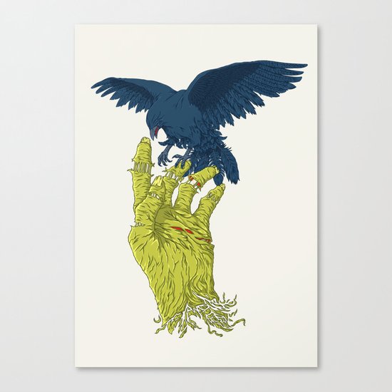 Corvo-papa-zumbi Canvas Print