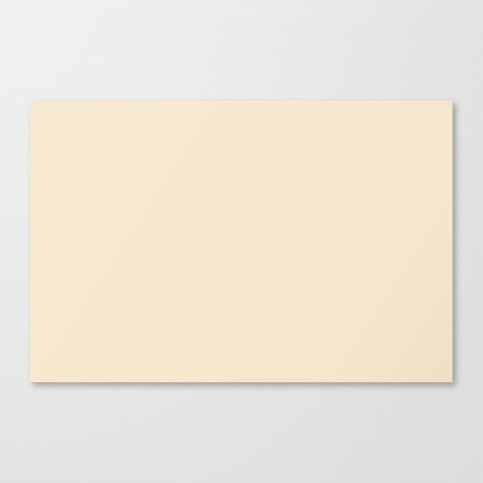 Creamy Off White Ivory Solid Color Pairs PPG Magnolia Spray PPG1089-2 - All One Single Shade Colour Canvas Print