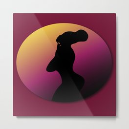 Arabica Jones® purple Metal Print | Graphicdesign, Silouette, Silhouette, Blackpride, Blackart, Afrocentric, Digitalart, Naturalhair, Arabicajones, Black 