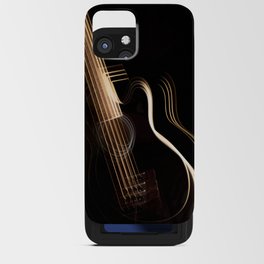 Echo of the Invisible World Inspirational Bass Guitar Abstract Portrait iPhone Card Case