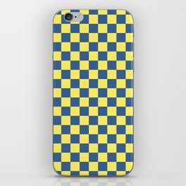 Combi Check - yellow and navy iPhone Skin