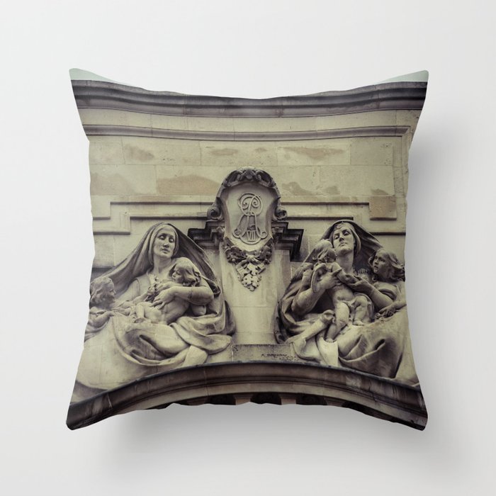 Mother's of Mercy Architectural Detail London England Throw Pillow