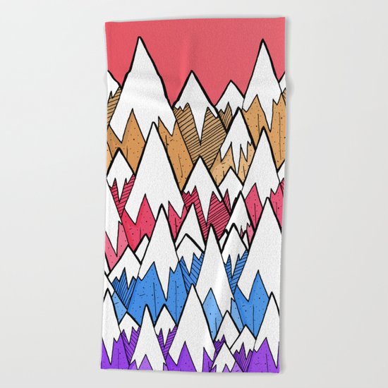 Mountains of colour Beach Towel