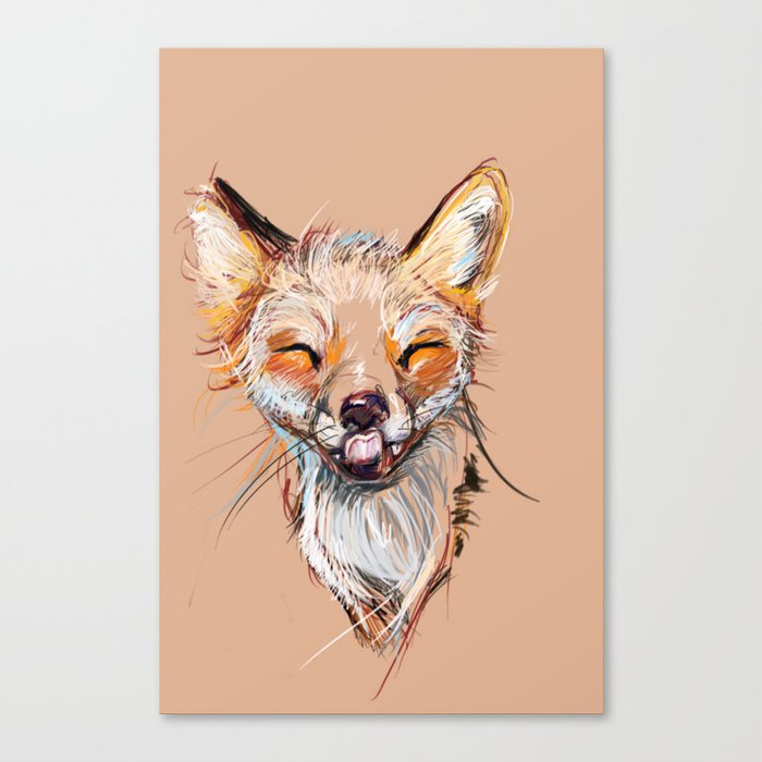 Happy Fox Canvas Print