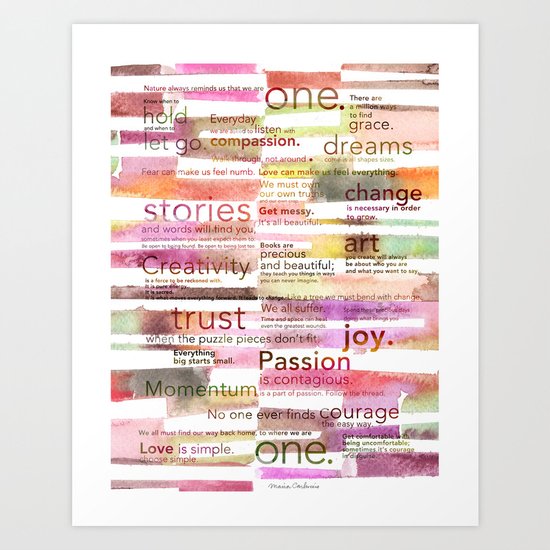 maria's manifesto Art Print