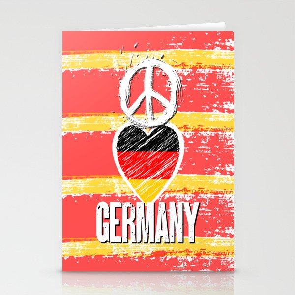 Peace, Love, Germany Stationery Cards