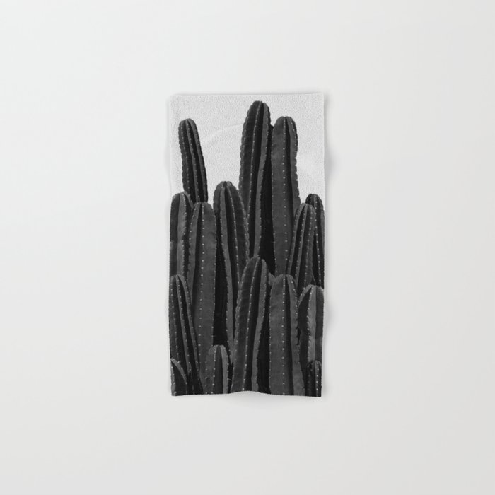 Cactus Black & White Hand & Bath Towel