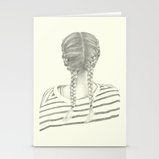 French braids 01 Stationery Cards