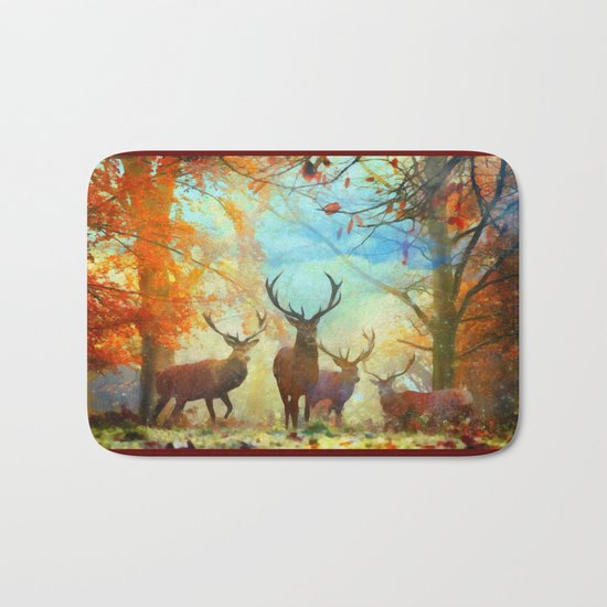 Autumn Forest Watch Bath Mat